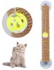 Pet Life 'Stick N' Claw' Sisal Rope and Toy Suction Cup Stick Shaped Cat Scratcher