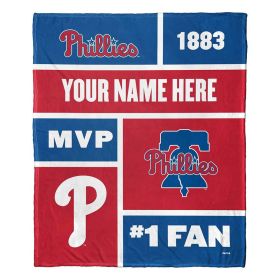 [Personalization Only] Phillies Colorblock Personalized Silk Throw