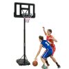 Portable Basketball Hoop Height Adjustable basketball hoop stand 6.6ft - 10ft with 44 Inch Backboard and Wheels for Adults Teens Outdoor Indoor