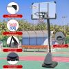 Height Adjustable 6 to 10ft Basketball Hoop 44 Inch Backboard Portable Basketball Goal System with Stable Base and Wheels, use for Outdoor