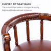 Seat Height 26'' swivel Cow top Leather Wooden Bar Stools 360 Degree Swivel Bar Height Chair with Backs for Home Kitchen Counter(Brown 1pc)