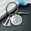 Father's Day Gifts Dad Keychain From Son Daughter Children Dad Gifts Keychain for Stepdad Christmas Birthday Gifts for Men