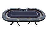 INO Design 96" Premium Oval Speed Cloth Texas Hold'em Casino Game Poker Table With Chip Tray