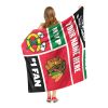 [Personalization Only] OFFICIAL NHL Colorblock Personalized Silk Touch Throw Blanket - Chicago Blackhawks