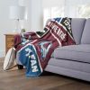 [Personalization Only] OFFICIAL NHL Colorblock Personalized Silk Touch Throw Blanket - Colorado Avalanche