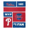 [Personalization Only] Phillies Colorblock Personalized Silk Throw