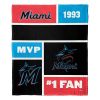 [Personalization Only] Marlins Colorblock Personalized Silk Throw