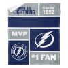 [Personalization Only] OFFICIAL NHL Colorblock Personalized Silk Touch Sherpa Throw Blanket - Tampa Bay Lightning