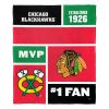 [Personalization Only] OFFICIAL NHL Colorblock Personalized Silk Touch Throw Blanket - Chicago Blackhawks