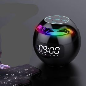 Clock Colorful Bluetooth Speaker Mini Portable (Option: J)