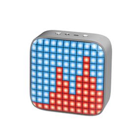 Square LED Creative Bluetooth Speaker (Option: silver gray-USB)