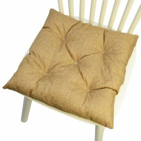 Multicolor Linen Five-circle Chair Cushion Chair Cushion (Option: Square Camel-4040CM Linen)