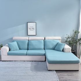 Sofa Cover Seersucker Waterproof Season Universal (Option: Light Blue-Double)