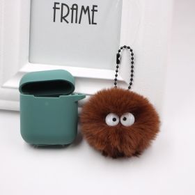 Dust Elf Small Briquette Keychain Pendant Plush Round Student Schoolbag Key Pendant (Option: Brown-Coal Elf Pendant)