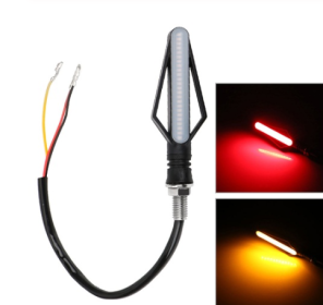 Fire arrow motorcycle turn signal running water brake light (Option: Red yellow)