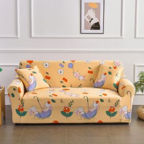 All-inclusive Stretch Printed Sofa Cover (Option: Pastoral Life-Single Seat)