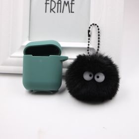 Dust Elf Small Briquette Keychain Pendant Plush Round Student Schoolbag Key Pendant (Option: Black-Coal Elf Pendant)