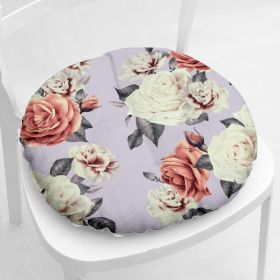 Flower Flower 213 Thick Flannel Chair Cushion (Option: Round Flower No 6-40x40CM Velvet)