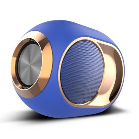 X6 Bluetooth Speaker Subwoofer Wireless (Color: Blue)