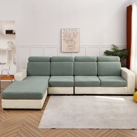 Solid Color Three-dimensional Jacquard Sofa Combination Seat Cover (Option: Pine Green-Single)