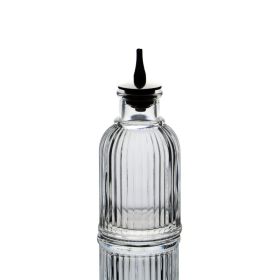 Argy Wormwood Bottles Vintage Carved Glass Wine Bottle With Stopper (Option: Striped Bottle)