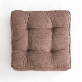 Stool Docking Seat Cushion Soft (Option: Fleece Brown-40x40x10cm)