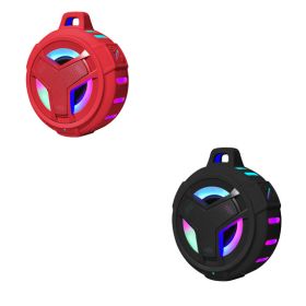 Bluetooth Small Speaker Colorful Small Speaker Bluetooth Speaker New Bluetooth Speaker (Option: Black and Red-USB)