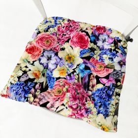 Flower Flower 213 Thick Flannel Chair Cushion (Option: Square Flower No 3-40x40CM Velvet)