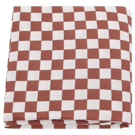 Bamboo Cotton Cloth Bag Single Baby Wrapping Blanket Cover Blanket (Option: Red Plaid-120x120)