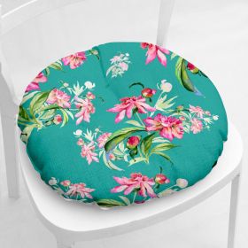 Flower Flower 213 Thick Flannel Chair Cushion (Option: Round Flower No 1-40x40CM Velvet)