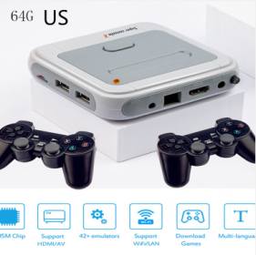 Portable HD Wireless Game Emulator Arcade Host (Option: 64G-US)