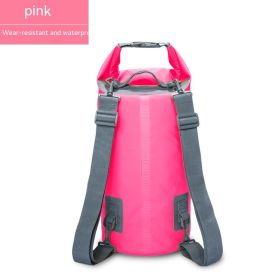 Waterproof Bag PVC Waterproof Bag Swimming Beach Drifting Camouflage Backpack (Option: Pink-5L)