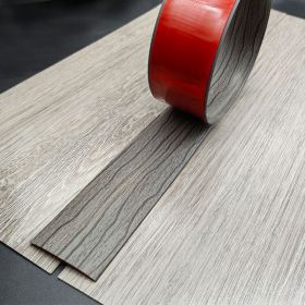 Floor Transition Cover Strip Self-adhesive Decorative Strip (Option: Dark Gray Wood Grain-5CM Width 100CM)