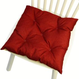 Multicolor Linen Five-circle Chair Cushion Chair Cushion (Option: Square Wine Red-4040CM Linen)