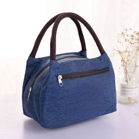 Cosmetic Bag Bag Women's Handbag Oxford Cloth Lunch Box Bag Lunch Bag Mummy Bag For Work Shopping Small Cloth Bag (Option: Jeans, Deep Blue)