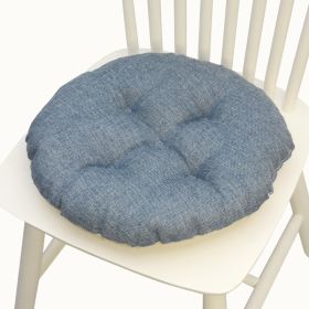 Multicolor Linen Five-circle Chair Cushion Chair Cushion (Option: Round Denim Blue-4040CM Linen)