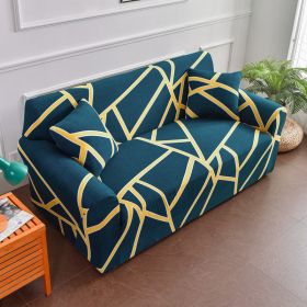 All-inclusive Stretch Printed Sofa Cover (Option: Simple Lines-Single Seat)