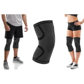 2-Pack Knee Compression Sleeve Support (Color: Black, size: M)