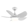 30 In Intergrated LED Ceiling Fan Lighting with Matte Black/ White   ABS Blade