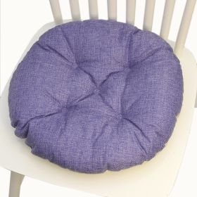 Multicolor Linen Five-circle Chair Cushion Chair Cushion (Option: Round Purple-4040CM Linen)