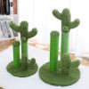 (Do Not Sell on Amazon) Cat Scratching Post Cactus Cat Scratcher Featuring with 3 Scratching Poles and Interactive Dangling Ball XH