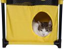 Pet Life Kitty-Square Obstacle Soft Folding Sturdy Play-Active Travel Collapsible Travel Pet Cat House Furniture