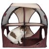 Pet Life Kitty-Play Obstacle Travel Collapsible Soft Folding Pet Cat House