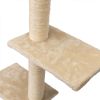 5 Pcs Wall Mounted Cat Climber Set;  Floating Cat Shelves and Perches;  Cat Activity Tree with Scratching Posts;  Modern Cat Furniture