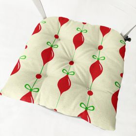 Cotton-filled Thickened Cotton And Linen Printing Chair Cushion (Option: Square Christmas Series 2 10-Velvet)