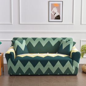 All-inclusive Stretch Printed Sofa Cover (Option: Nordic Stripes-Single Seat)