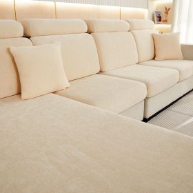 Thickened Chenille Sofa Cover Lazy All-inclusive (Option: Beige-Small Double)