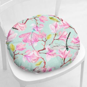 Flower Flower 213 Thick Flannel Chair Cushion (Option: Round Flower No 9-40x40cm Cotton And Linen)