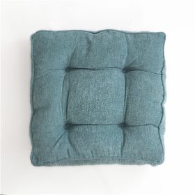 Stool Docking Seat Cushion Soft (Option: Fleece Peacock Blue-45x45x10)