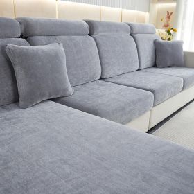 Thickened Chenille Sofa Cover Lazy All-inclusive (Option: Medium Gray-Small Double)